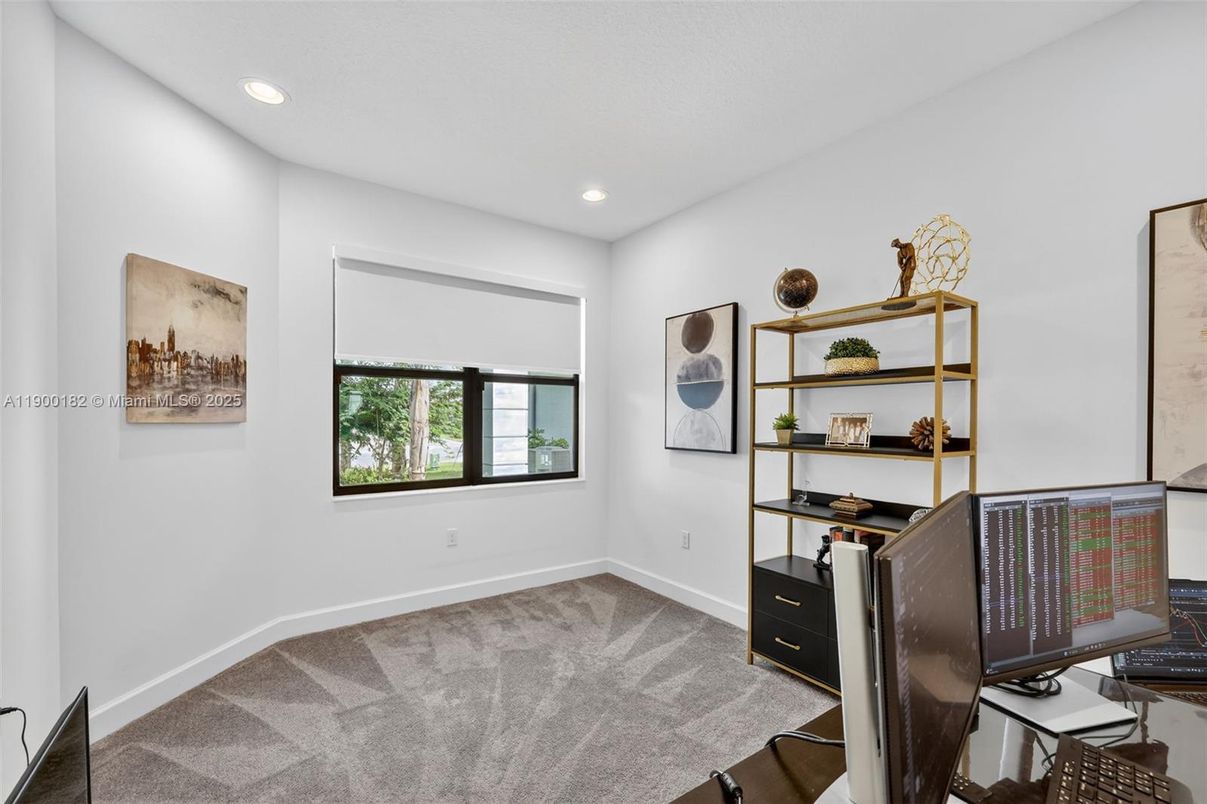 Home Office, Interior, Recessed Lighting