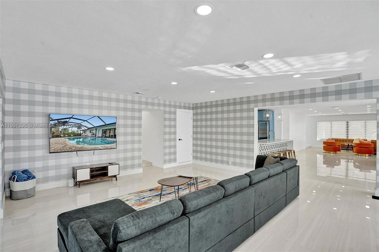 Interior, Living room, Recessed Lighting