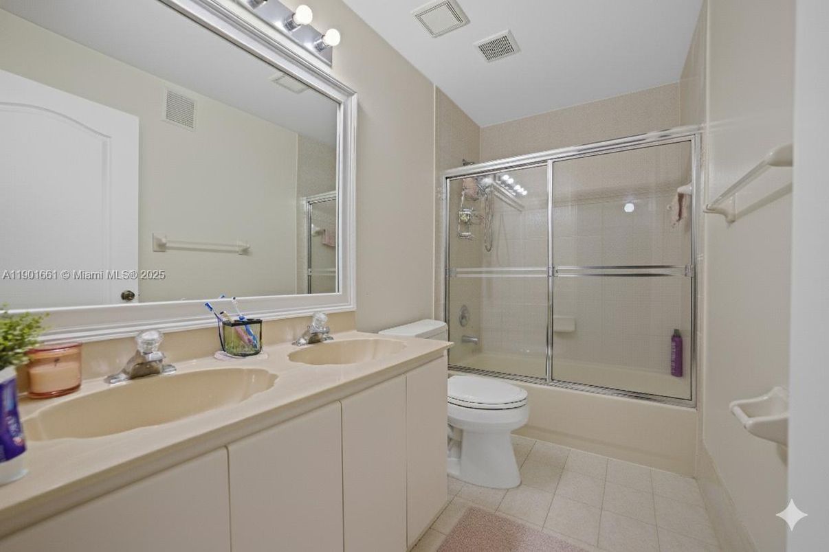 Bathroom, Dual Sink Vanities, Glass Shower, Interior