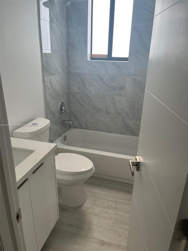 Bathroom, Interior, Marble Walls, Wood Texture Flooring