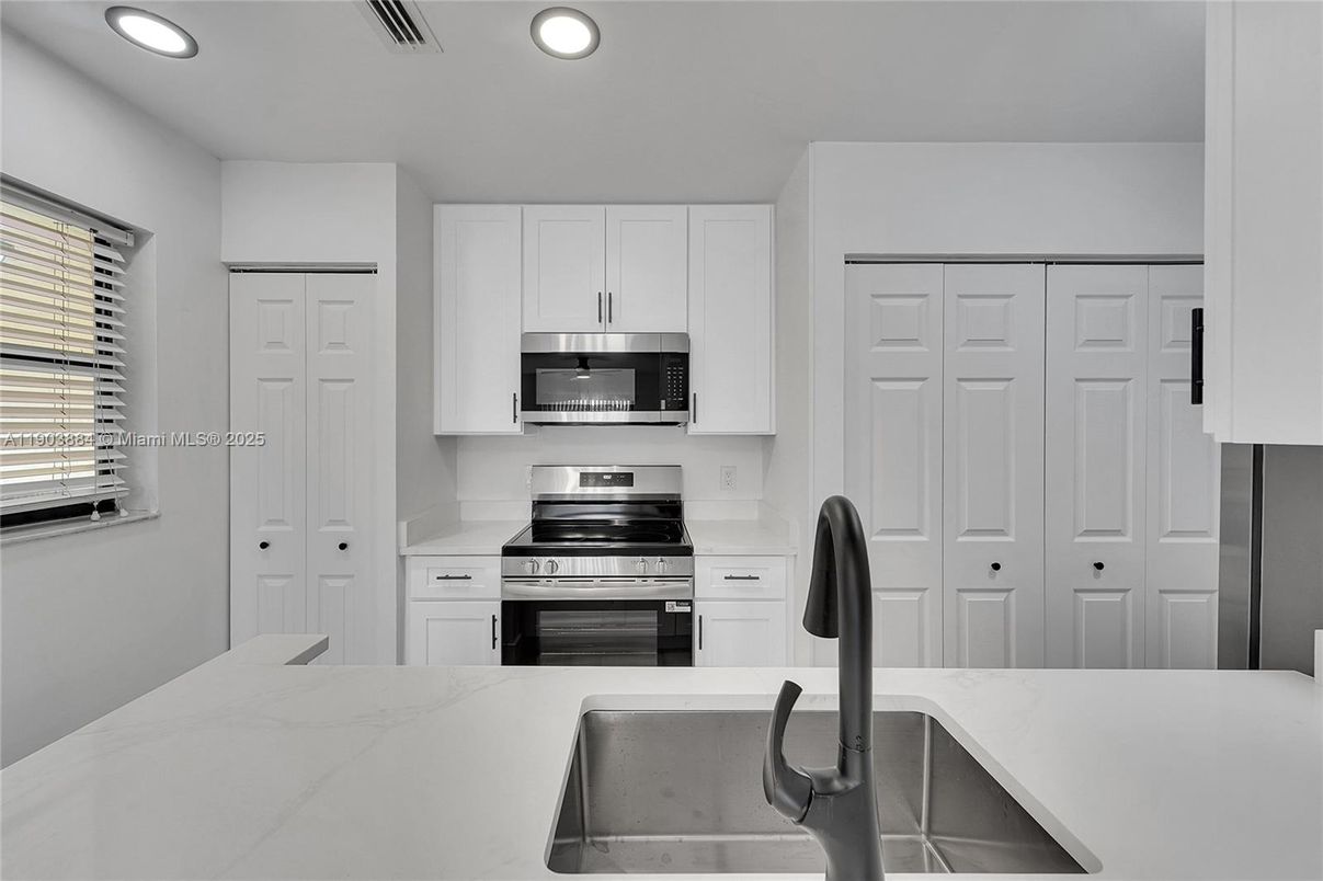 Interior, Kitchen, Recessed Lighting, Stainless Steel Appliances