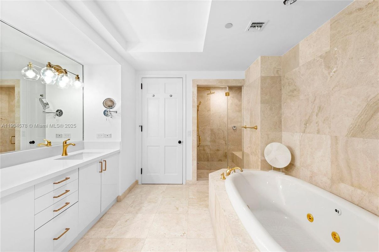 Bathroom, Dual Sink Vanities, Glass Shower, Interior