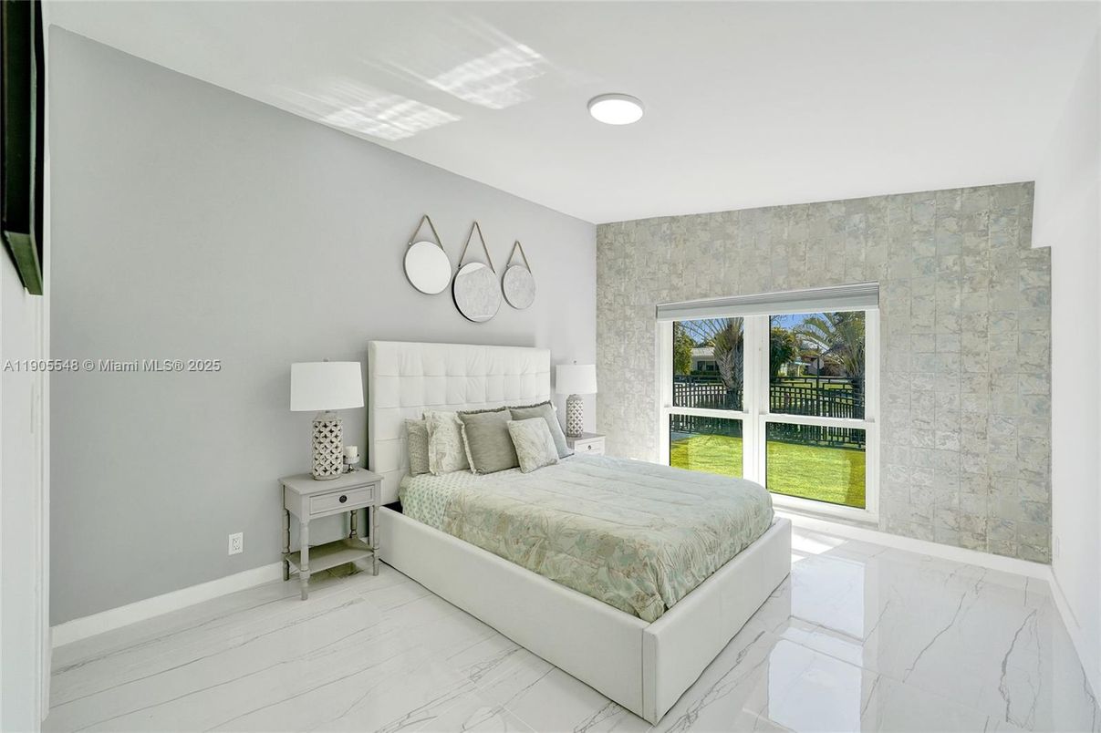 Bedroom, Interior, Marble, Recessed Lighting