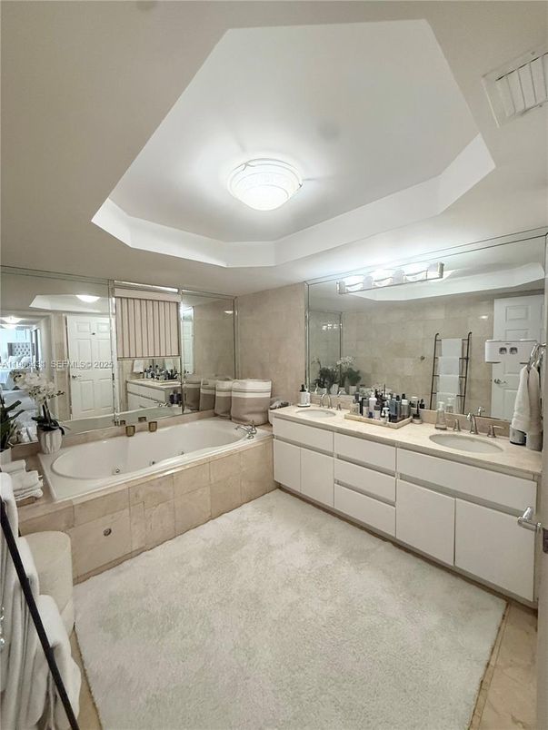 Bathroom, Dual Sink Vanities, Glass Shower, Interior