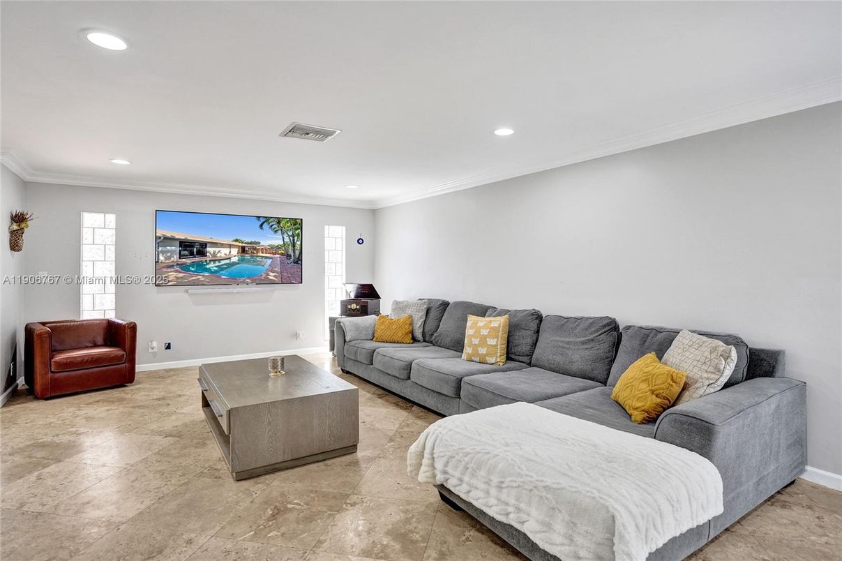 Interior, Living room, Recessed Lighting