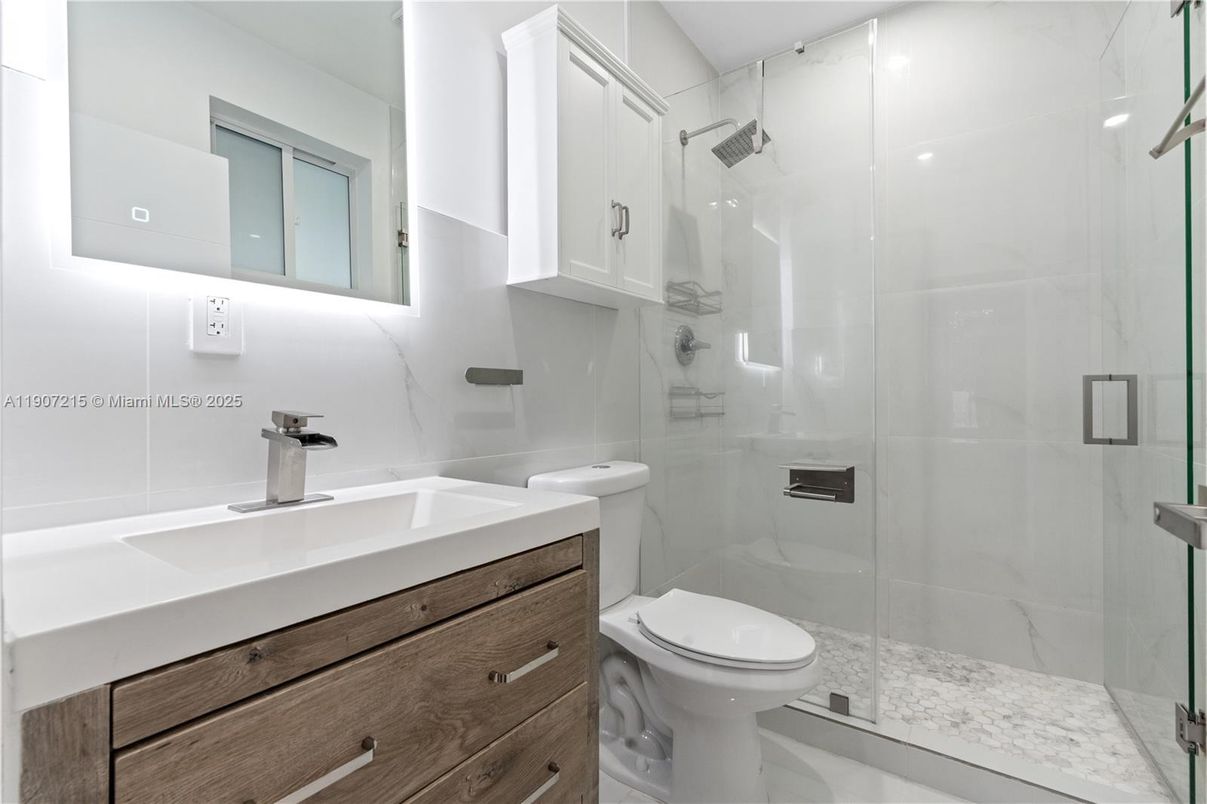 Bathroom, Glass Shower, Interior, Marble Walls