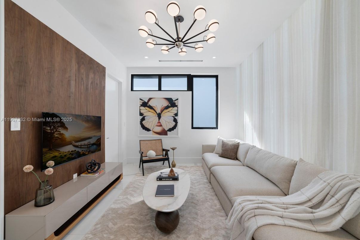 Interior, Living room, Pendant Lights, Wooden Walls