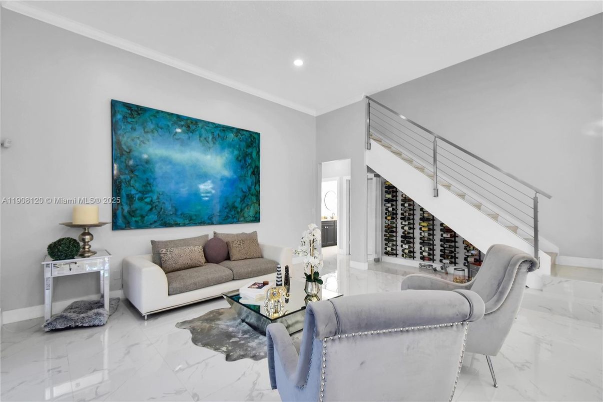 Interior, Living room, Marble, Recessed Lighting