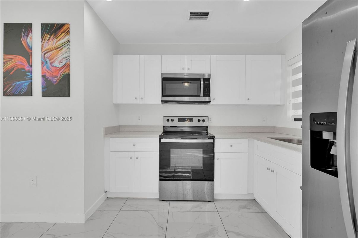 Interior, Kitchen, Marble, Stainless Steel Appliances