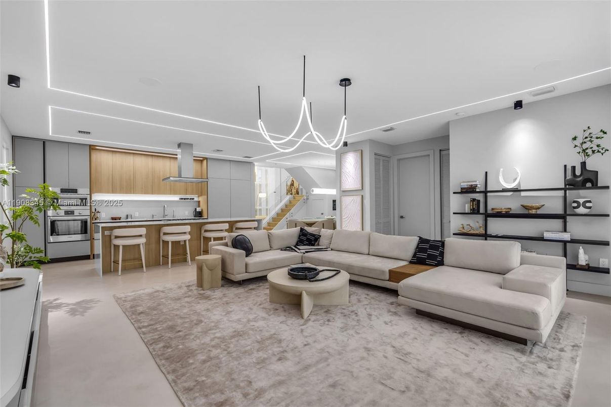 Interior, Kitchen, Living room, Pendant Lights, Recessed Lighting