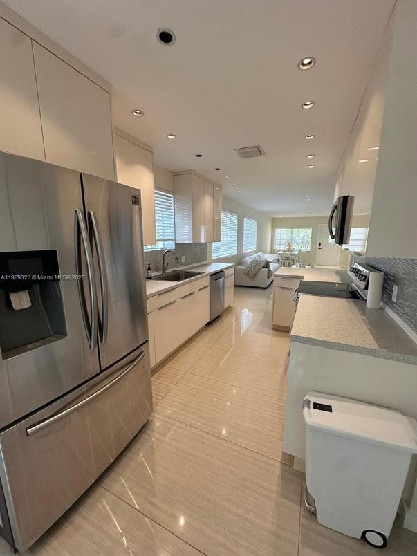 Interior, Kitchen, Living room, Recessed Lighting