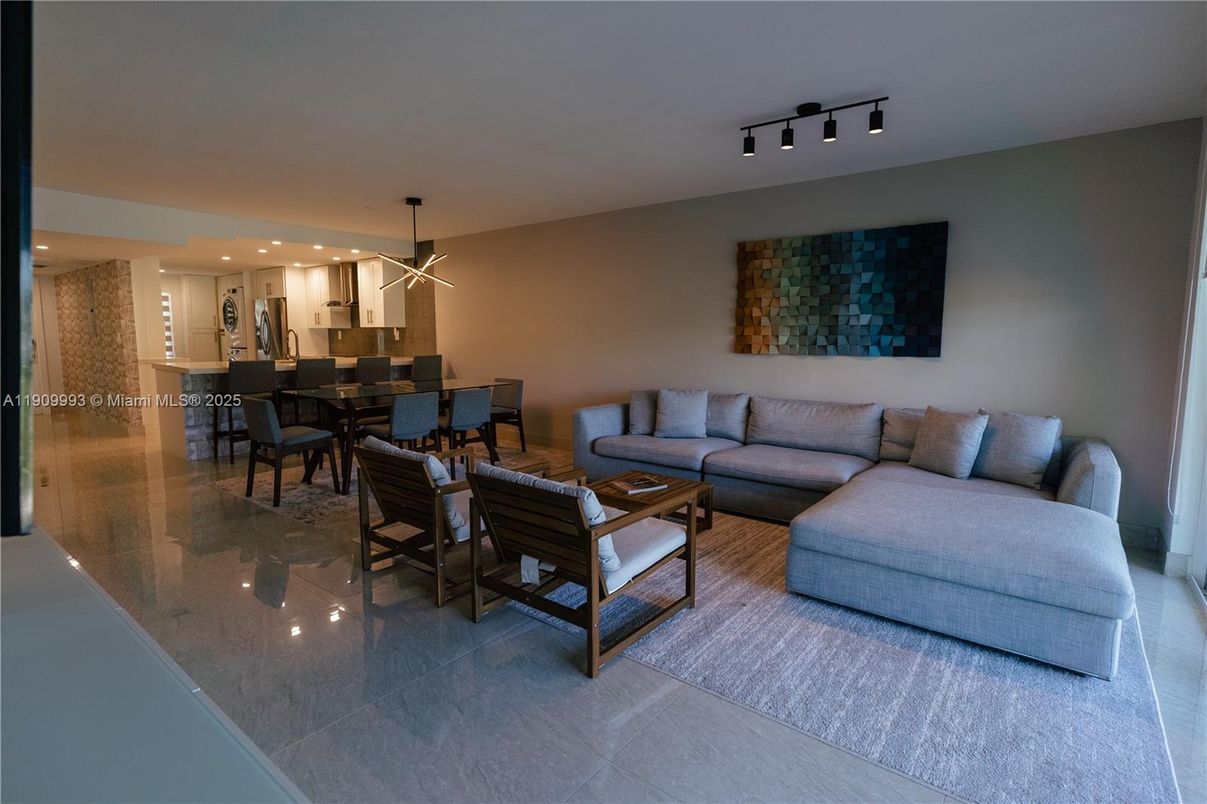 Dining room, Interior, Kitchen, Living room, Pendant Lights, Recessed Lighting