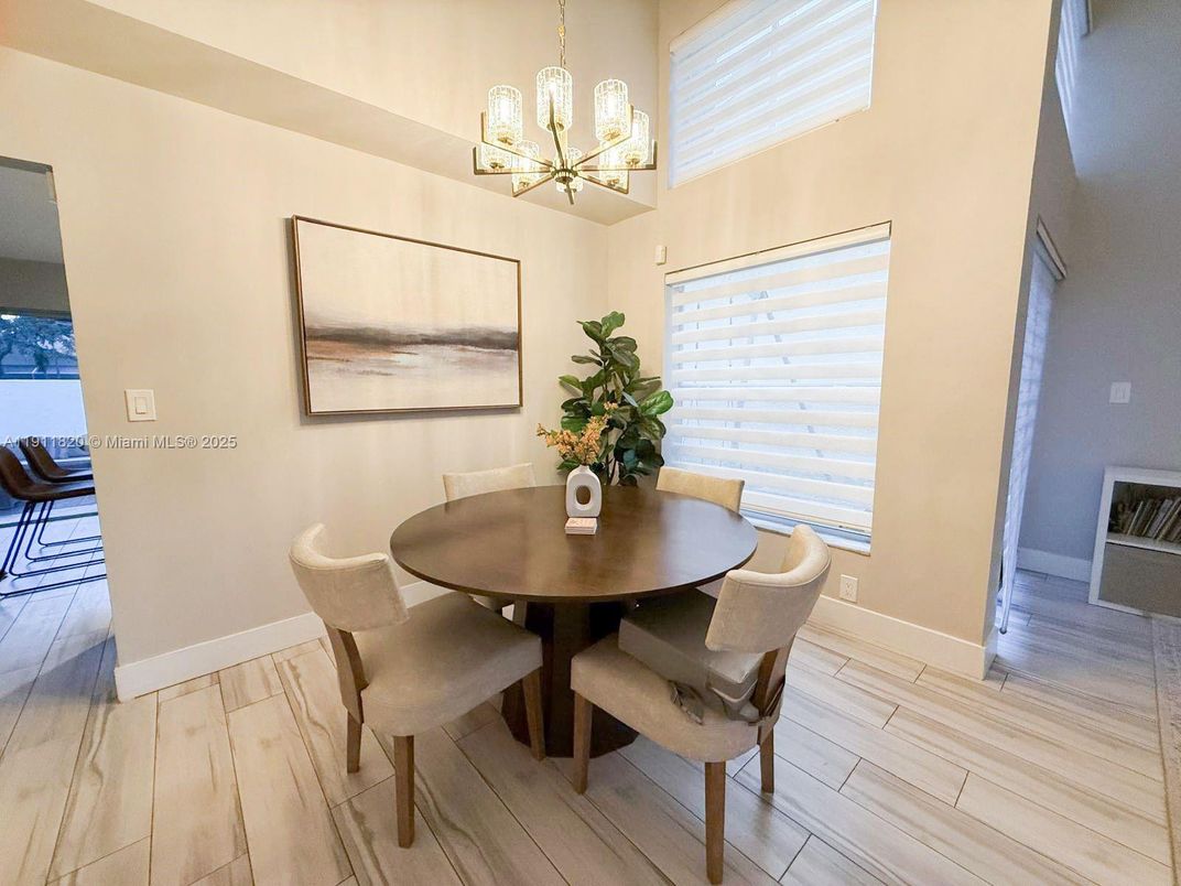 Chandelier, Dining room, Interior, Pendant Lights, Wood Texture Flooring