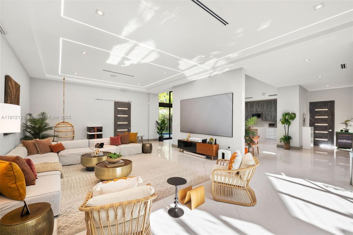 Interior, Living room, Recessed Lighting