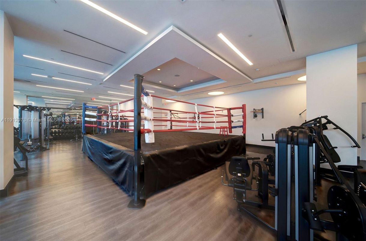 Fitness Equipment, Gym, Interior, Recessed Lighting