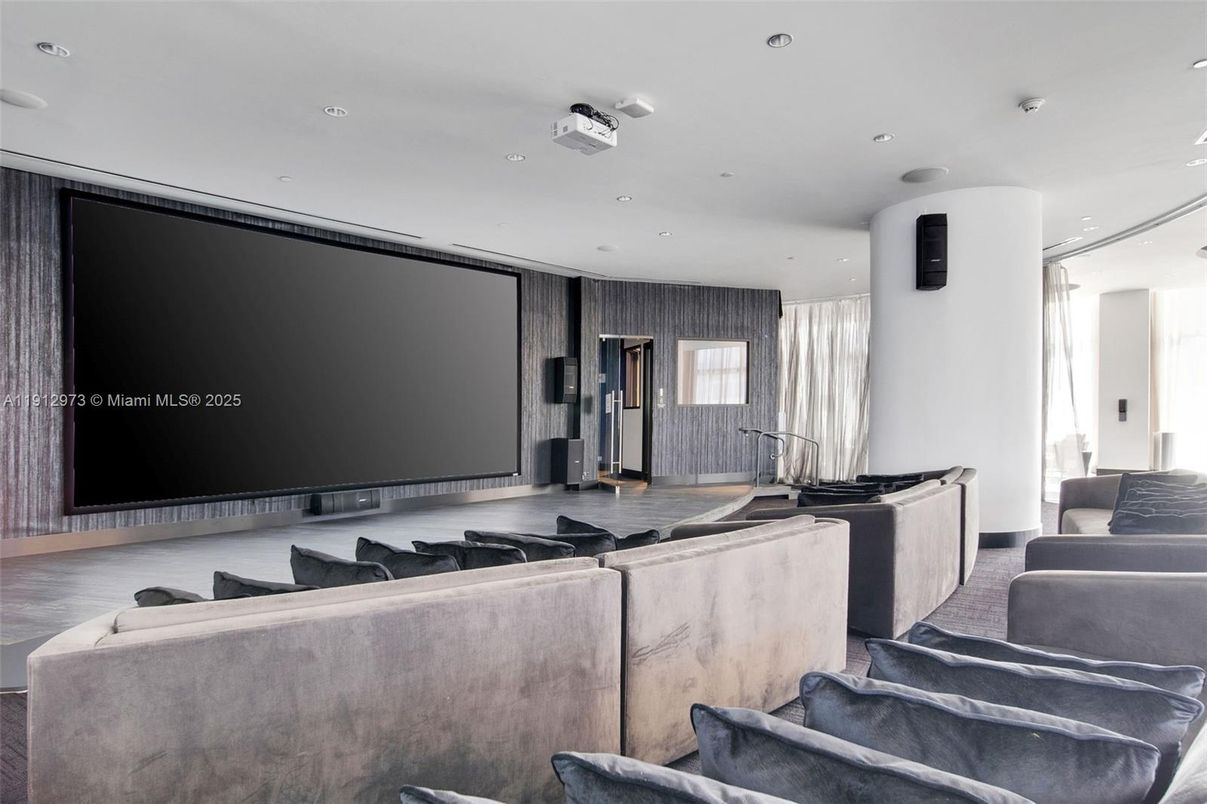 Interior, Projection Screen, Recessed Lighting, Theatre Room