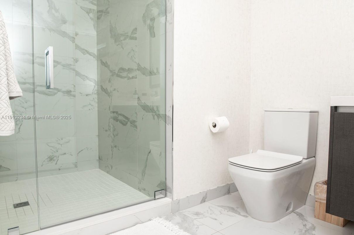 Bathroom, Glass Shower, Interior, Marble, Marble Walls