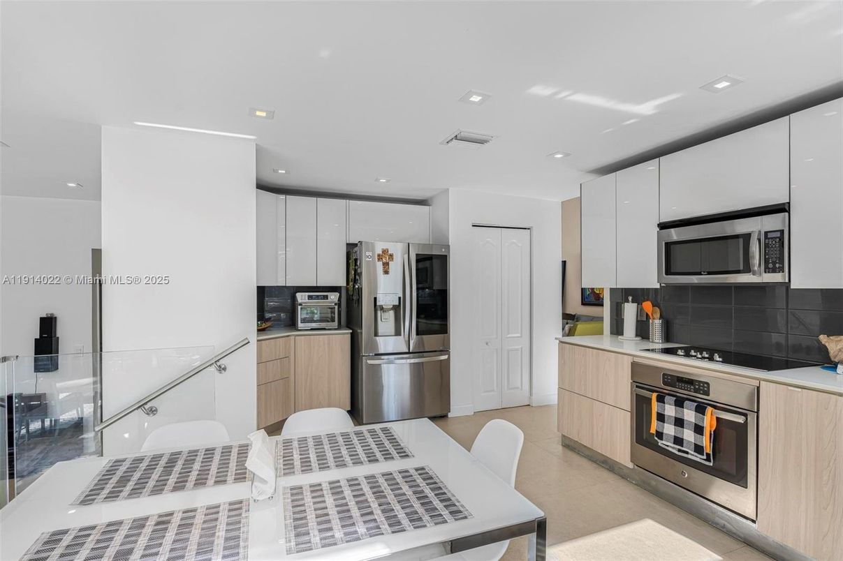 Interior, Kitchen, Recessed Lighting, Stainless Steel Appliances