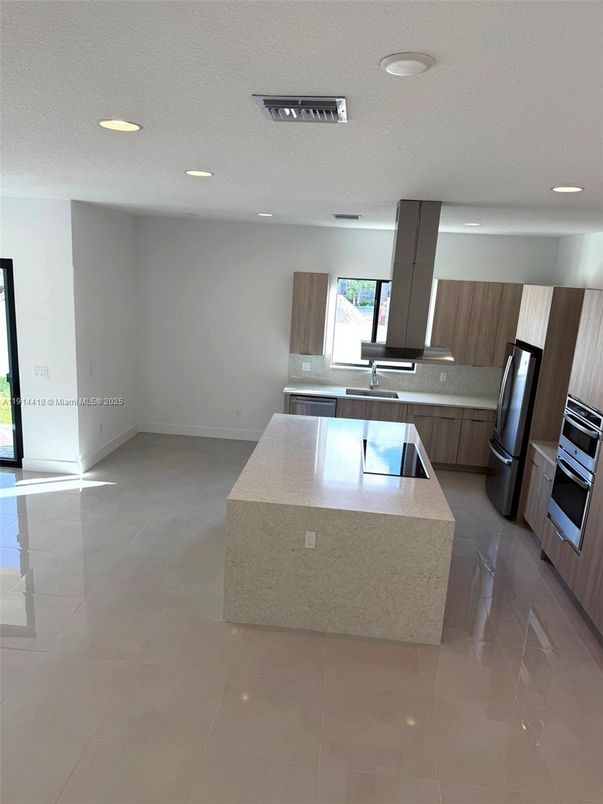 Interior, Kitchen, Recessed Lighting, Stainless Steel Appliances