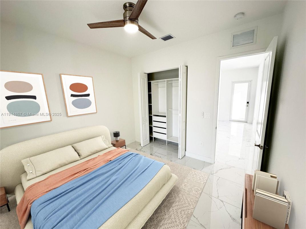 Bedroom, Interior, Marble