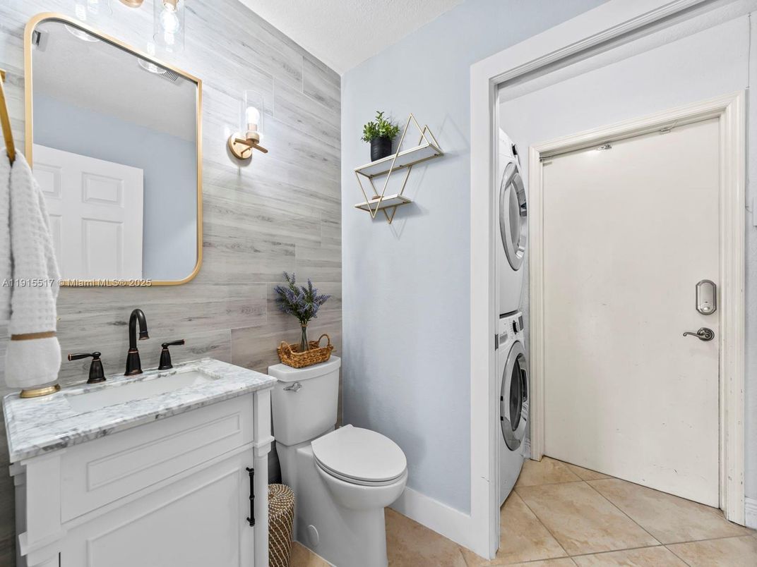Bathroom, Interior, Washer, Wooden Walls