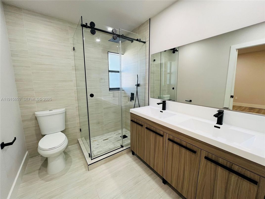 Bathroom, Dual Sink Vanities, Glass Shower, Interior