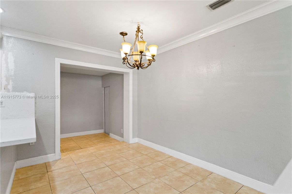Chandelier, Empty room, Interior