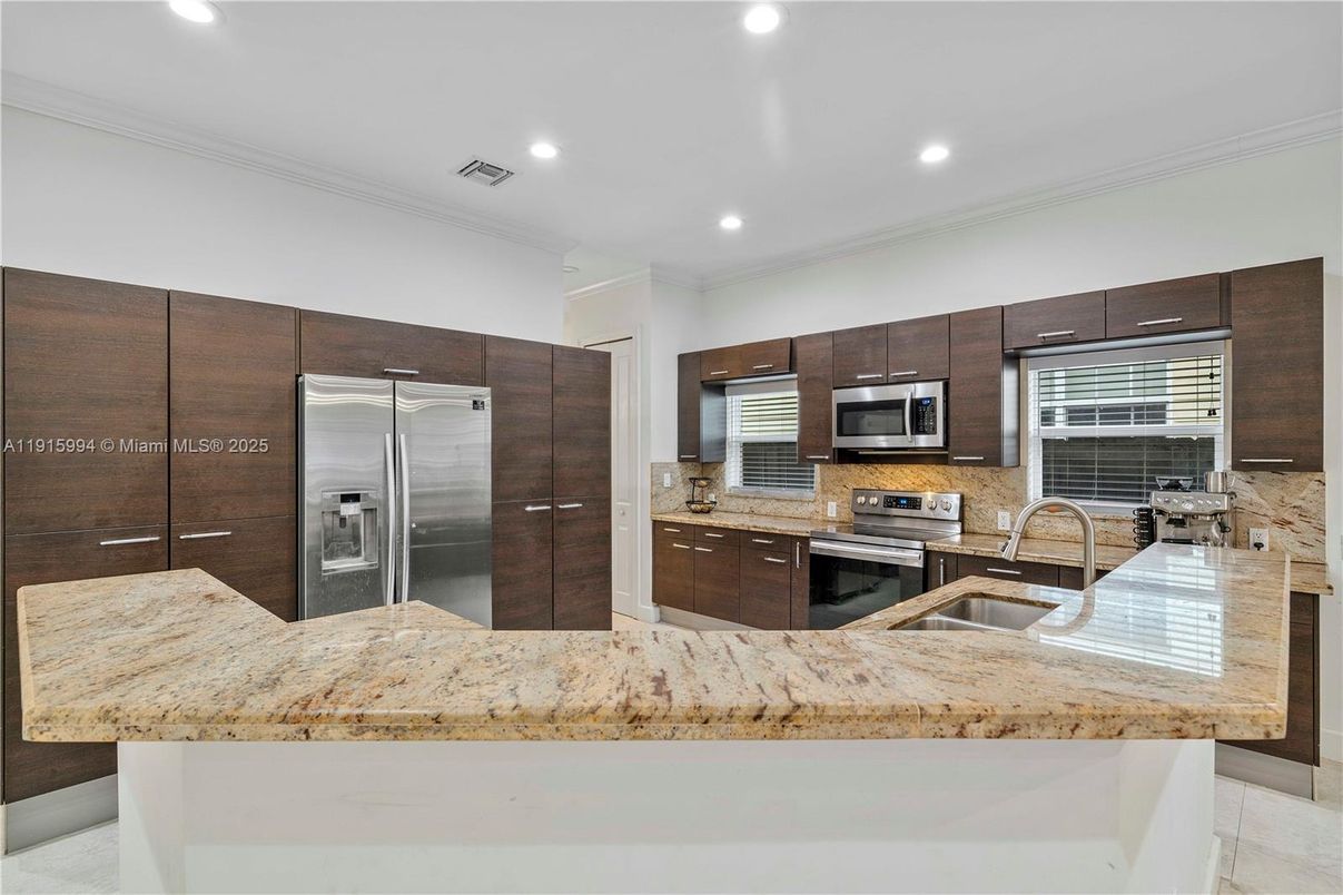 Interior, Kitchen, Recessed Lighting, Stainless Steel Appliances
