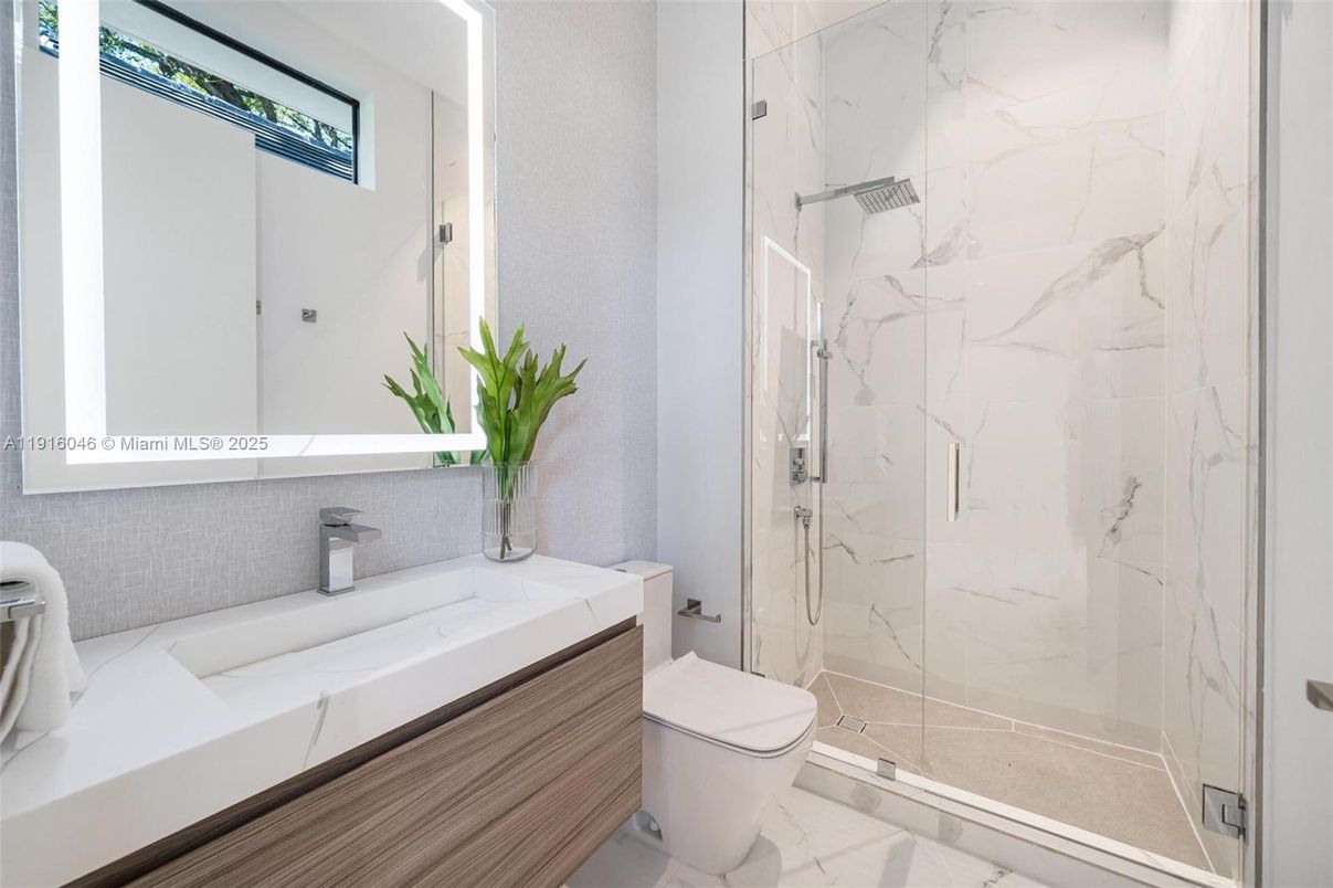 Bathroom, Glass Shower, Interior, Marble, Marble Walls