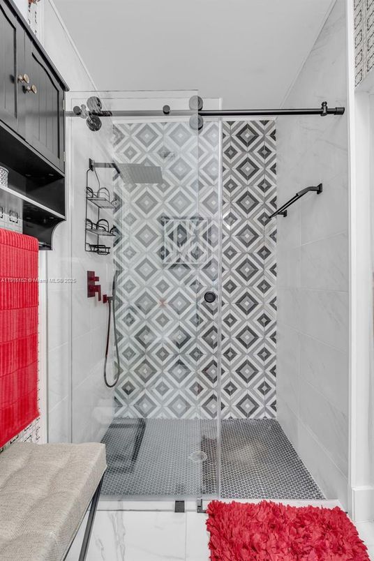 Bathroom, Glass Shower, Interior, Marble, Marble Walls