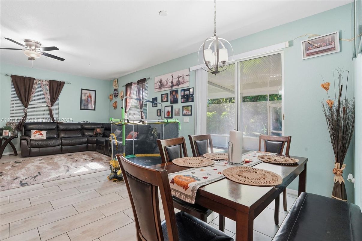 Dining room, Interior, Living room, Pendant Lights, Wood Texture Flooring