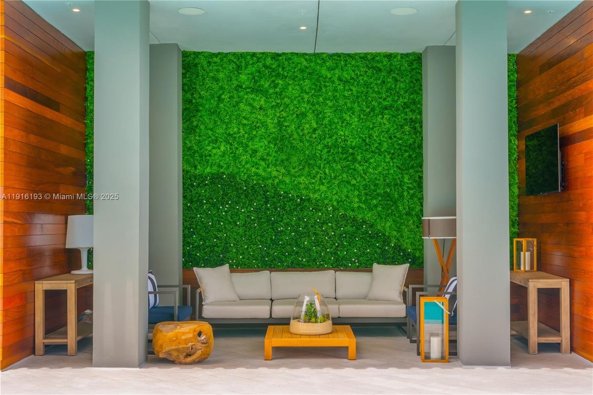 Interior, Living room, Recessed Lighting, Wooden Walls