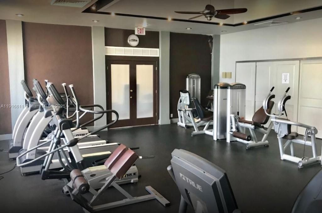 Fitness Equipment, Gym, Interior, Recessed Lighting