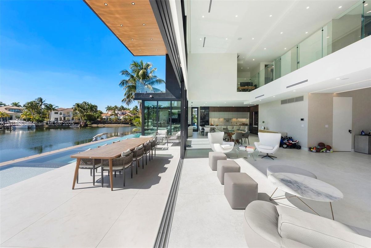 Exterior, Recessed Lighting, Water, Wooden Ceilings