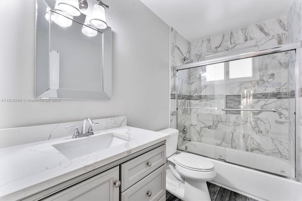 Bathroom, Glass Shower, Interior, Marble Walls