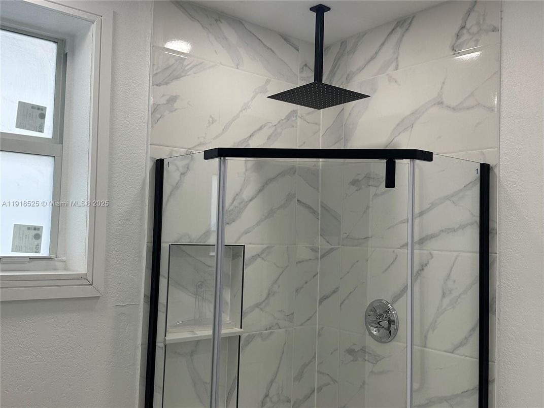 Bathroom, Glass Shower, Interior, Marble Walls