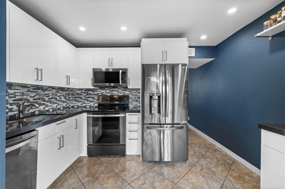 Interior, Kitchen, Recessed Lighting, Stainless Steel Appliances