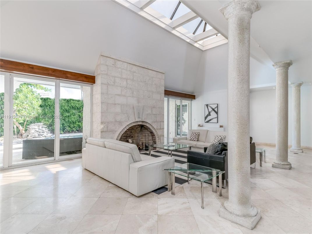 Fireplace, Interior, Living room, Stone Walls