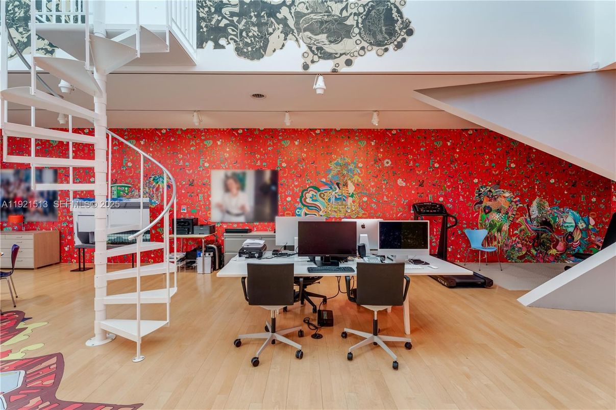 Home Office, Interior, Wood Texture Flooring