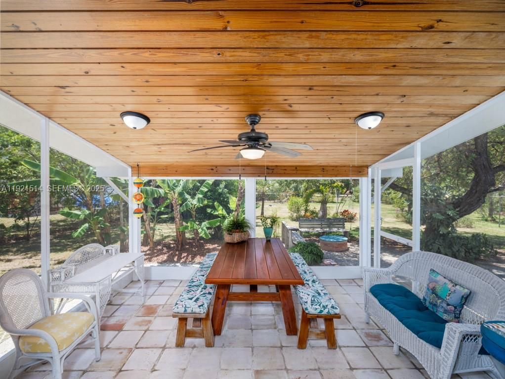 Interior, Sun Room, Wooden Ceilings
