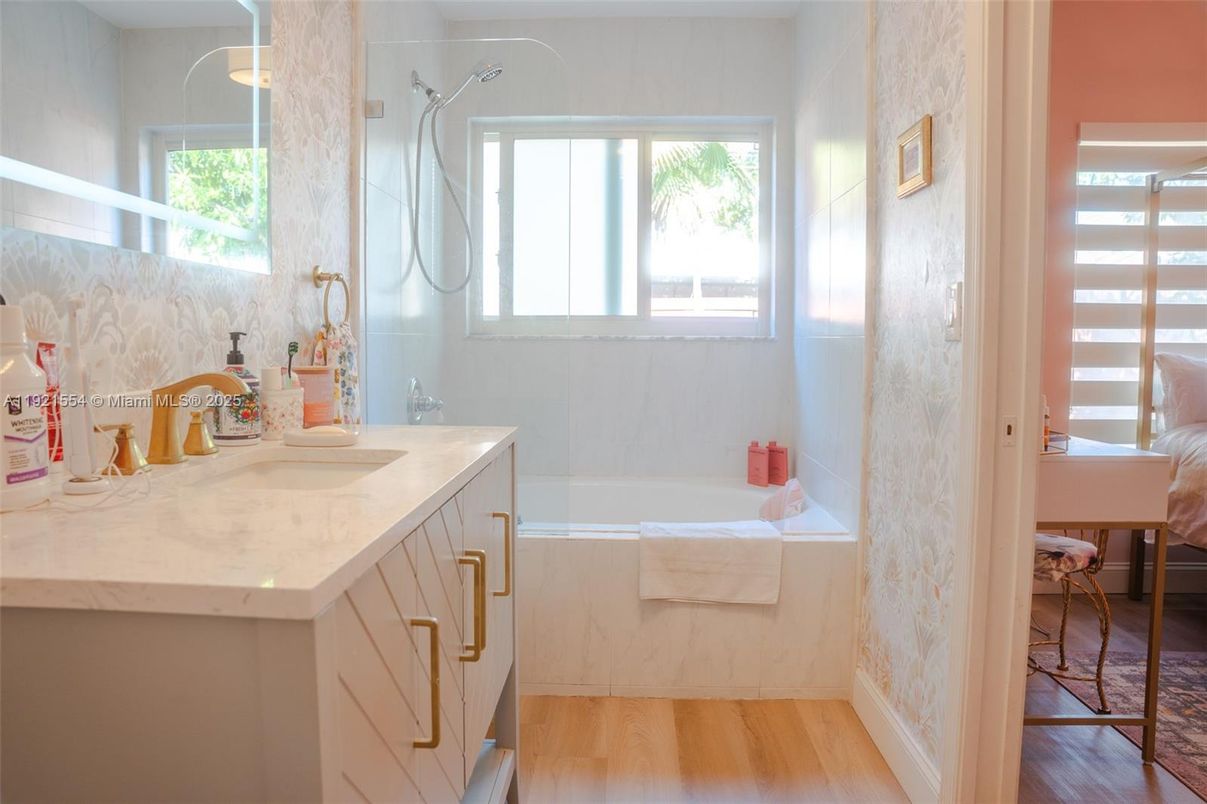 Bathroom, Interior, Wood Texture Flooring