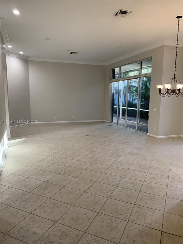 Chandelier, Empty room, Interior, Recessed Lighting