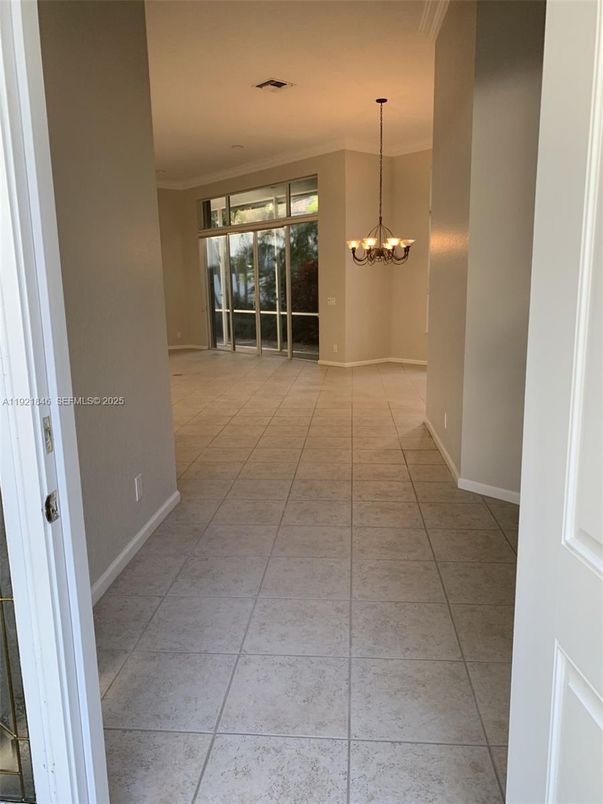 Chandelier, Empty room, Interior