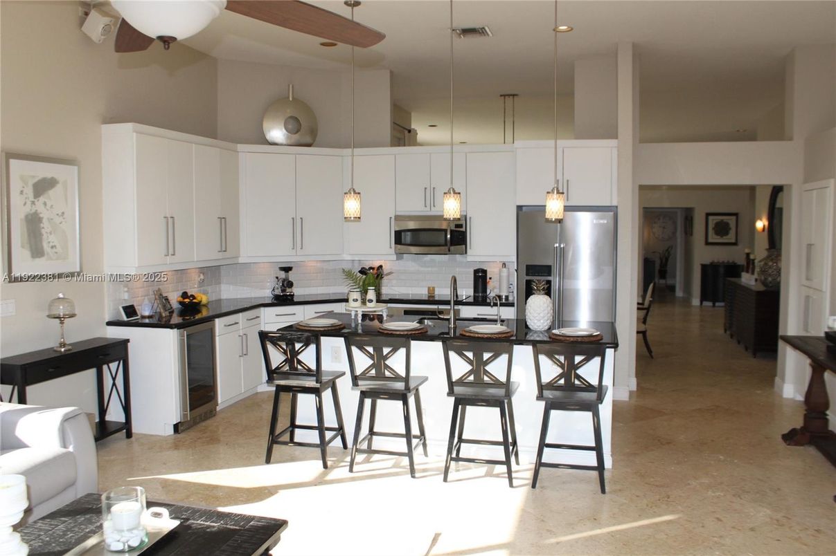 Interior, Kitchen, Pendant Lights, Recessed Lighting, Stainless Steel Appliances