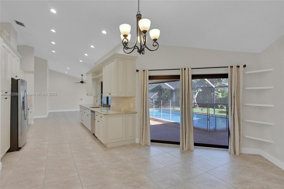 Chandelier, Interior, Kitchen, Recessed Lighting