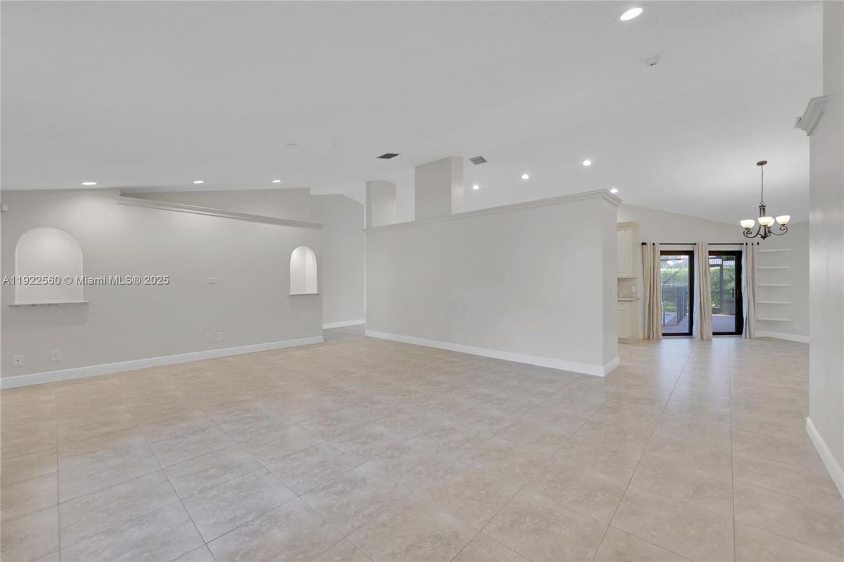 Chandelier, Empty room, Interior, Recessed Lighting