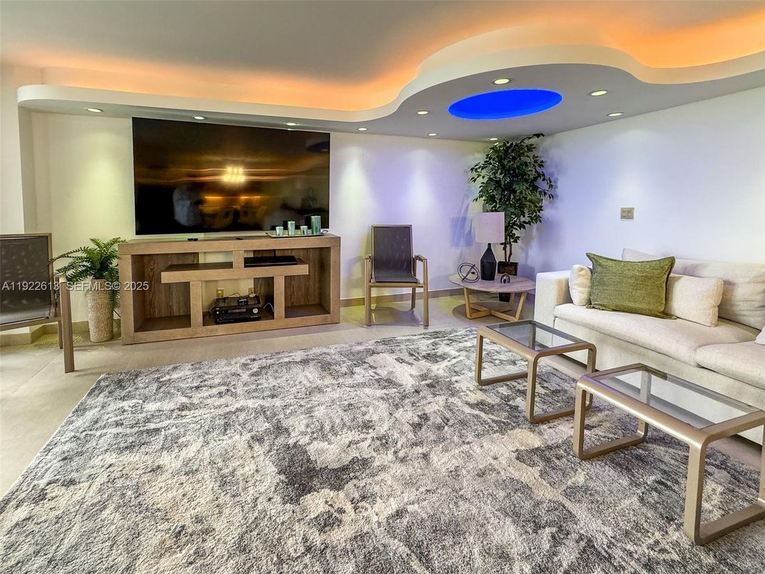 Interior, Living room, Recessed Lighting