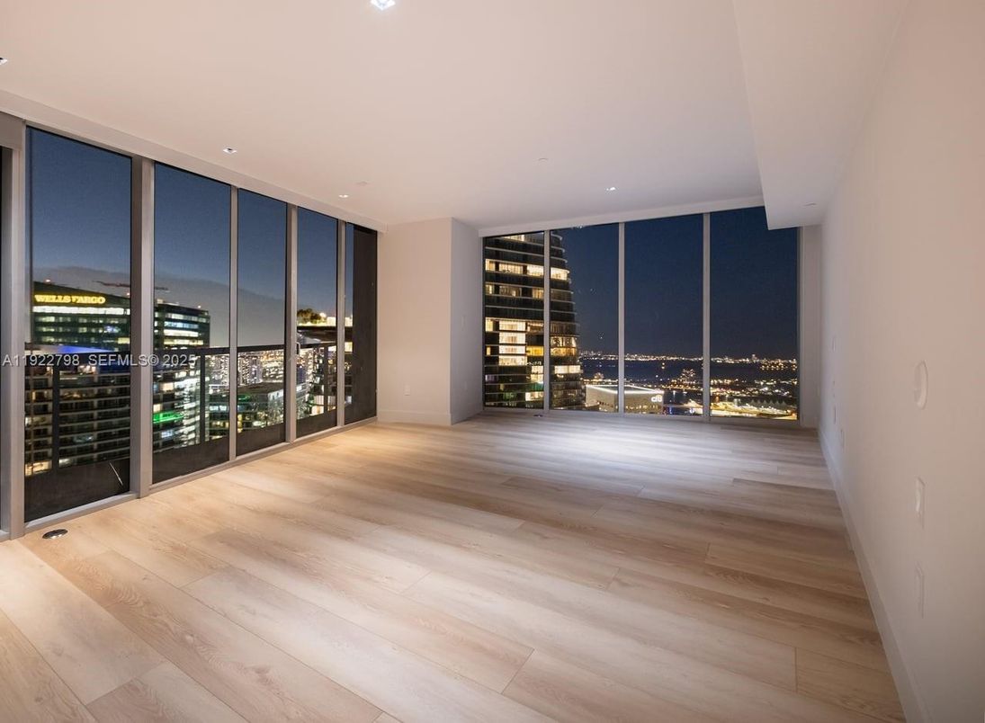 Empty room, Interior, Recessed Lighting, Wine Storage, Wood Texture Flooring