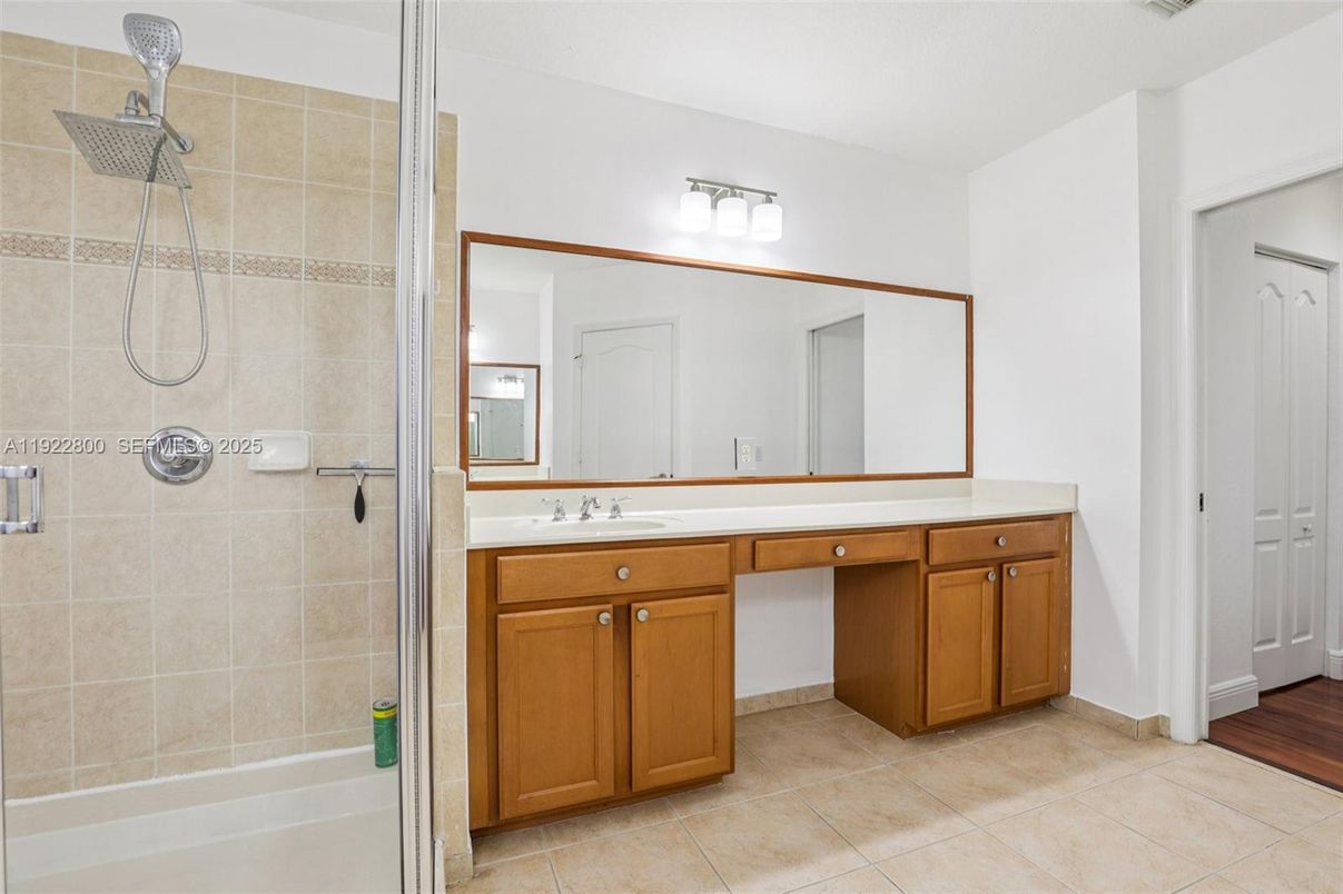 Bathroom, Dual Sink Vanities, Glass Shower, Interior