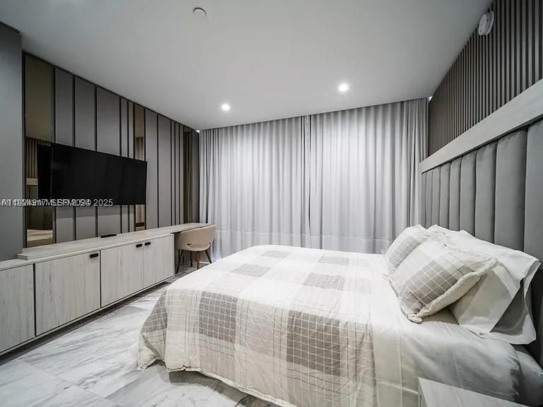 Bedroom, Interior, Marble, Recessed Lighting